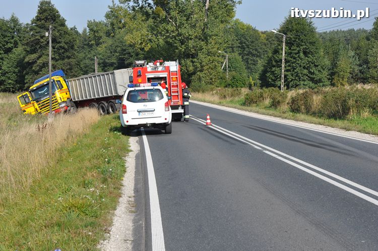 Zdarzenie drogowe w Szubin Wsi.