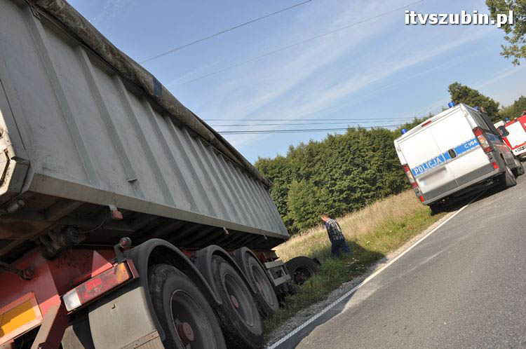 Zdarzenie drogowe w Szubin Wsi.