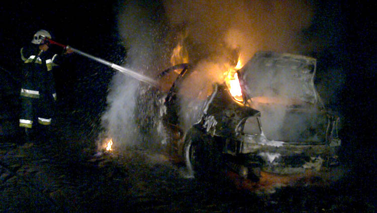 Spłonęło BMW w Wojsławcu