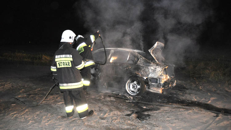 Spłonęło BMW w Wojsławcu