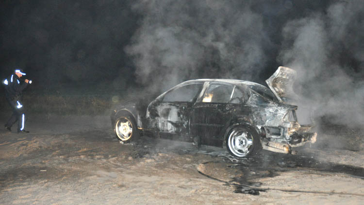 Spłonęło BMW w Wojsławcu