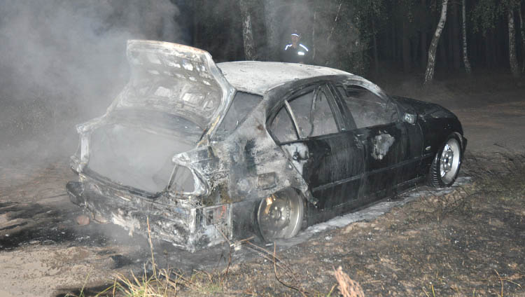 Spłonęło BMW w Wojsławcu