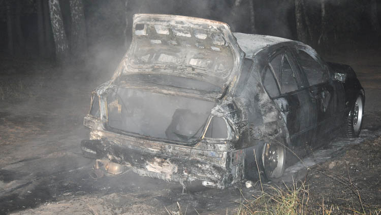 Spłonęło BMW w Wojsławcu