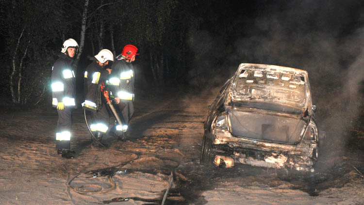 Spłonęło BMW w Wojsławcu