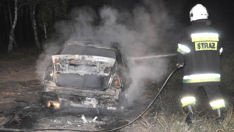 Spłonęło BMW w Wojsławcu