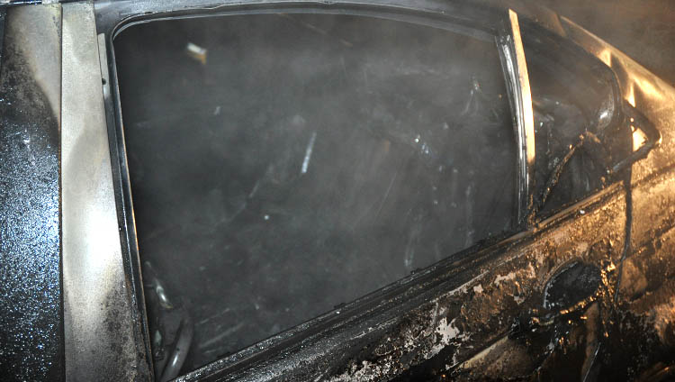 Spłonęło BMW w Wojsławcu