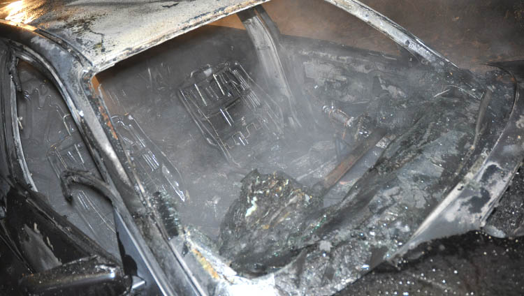 Spłonęło BMW w Wojsławcu