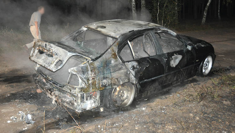 Spłonęło BMW w Wojsławcu