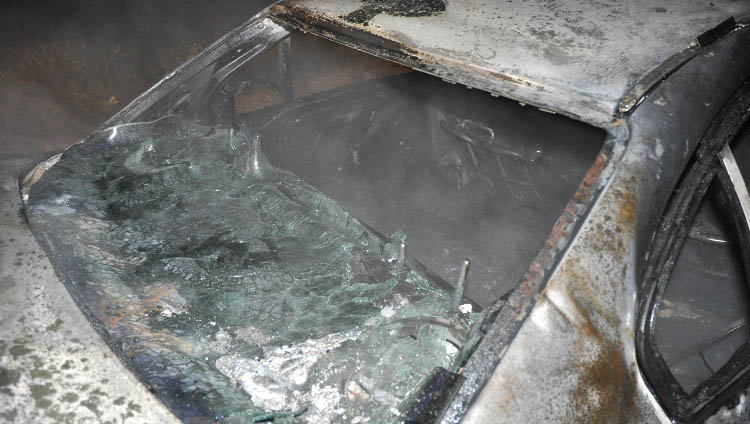 Spłonęło BMW w Wojsławcu