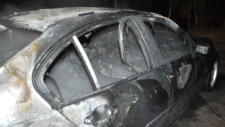 Spłonęło BMW w Wojsławcu