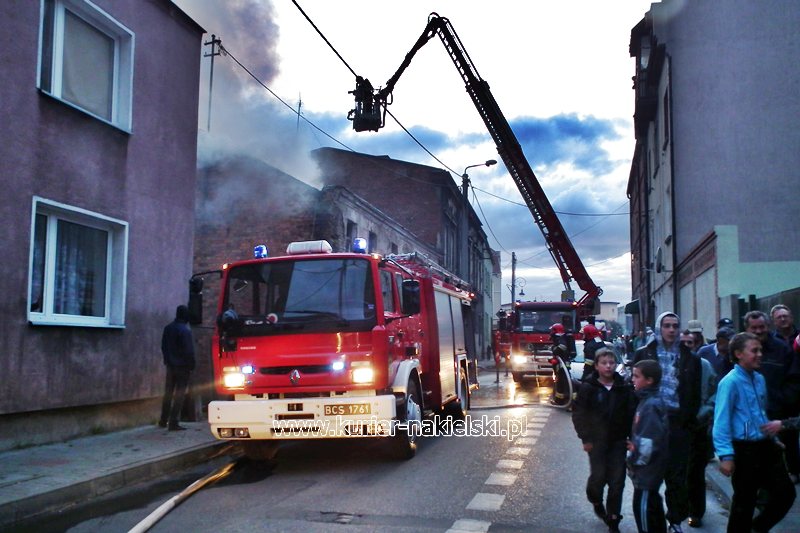 Pożar kamienicy w Nakle nad Notecią i balotów w Turze.