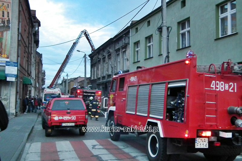 Pożar kamienicy w Nakle nad Notecią i balotów w Turze.