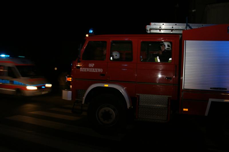 Pożar kamienicy na Rynku w Kcyni.