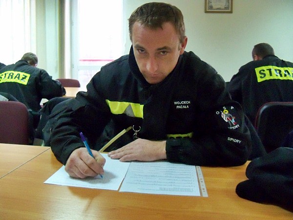 Egzamin kierowców-konserwatorów sprzętu ratowniczego OSP i strażaków-ratowników OSP.