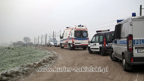 Śmierć pod kołami pociągu.