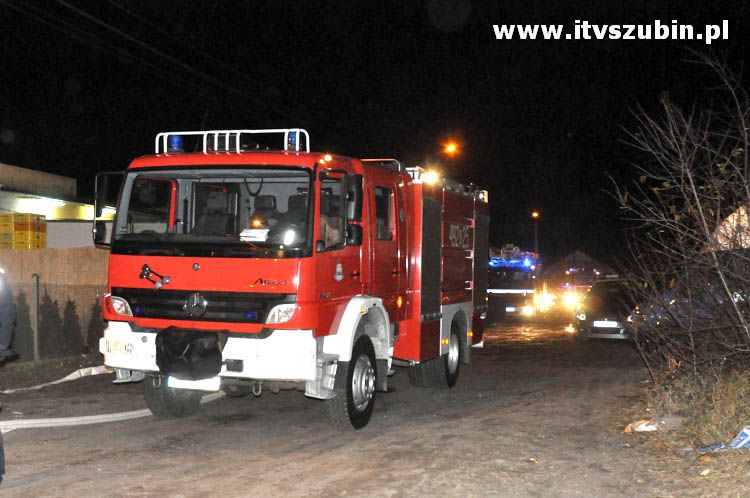 Pożar domu jednorodzinnego w Zamościu koło Szubina.