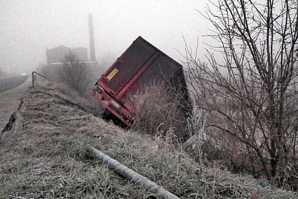 Kierowca miał dużo szczęścia