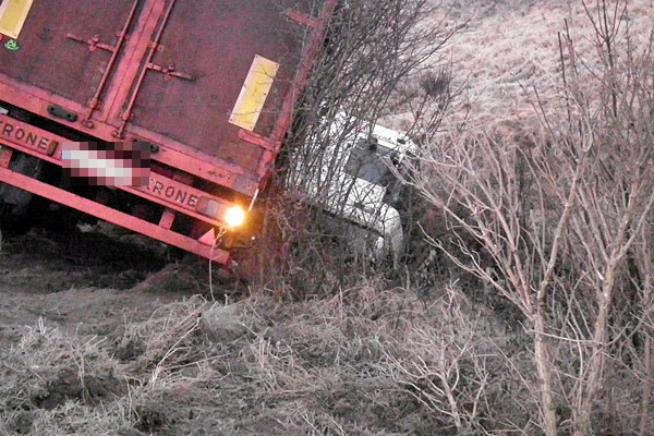 Kierowca miał dużo szczęścia