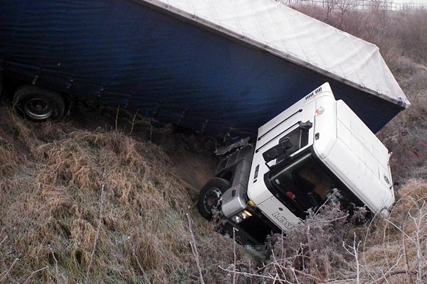 Kierowca miał dużo szczęścia