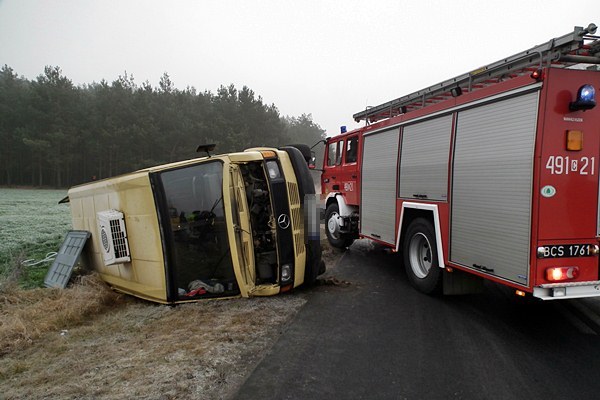 Jeden karp ofiarą kolizji, pozostałym pomogli strażacy.