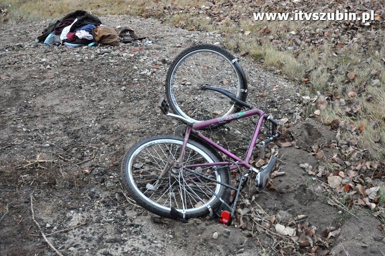 Potrącenie rowerzysty na krajowej piątce przed Kołaczkowem