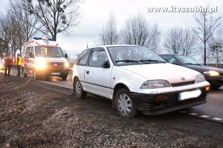 Potrącenie rowerzysty na krajowej piątce przed Kołaczkowem