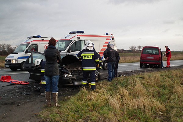 Wypadek w Śmielinie.