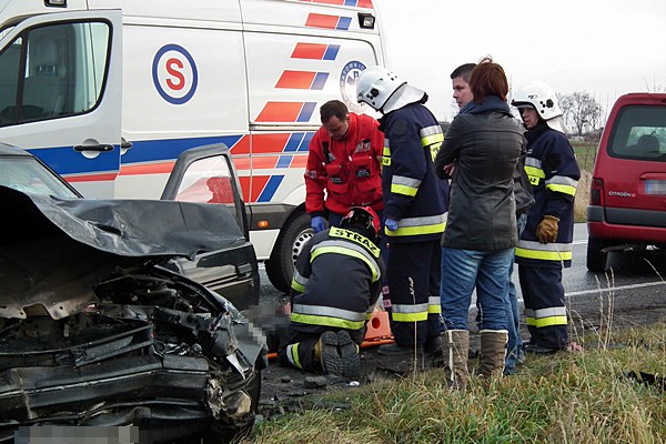 Wypadek w Śmielinie.