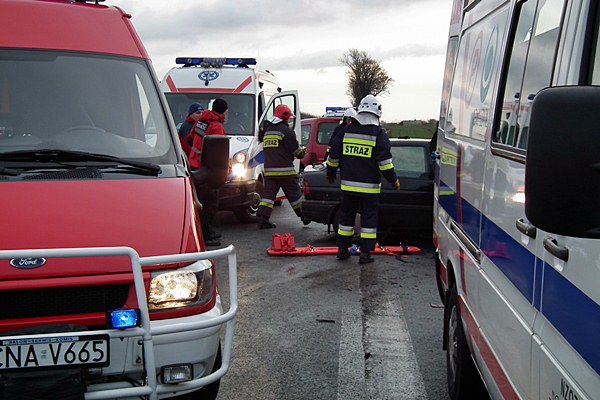 Wypadek w Śmielinie.