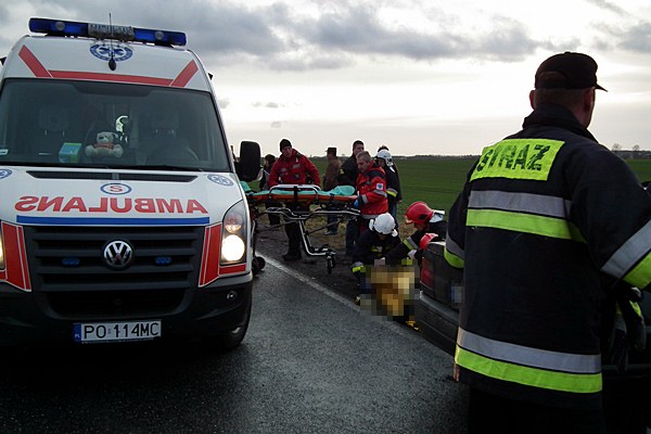 Wypadek w Śmielinie.