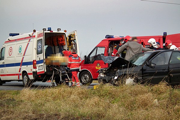 Wypadek w Śmielinie.