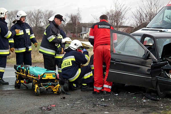 Wypadek w Śmielinie.