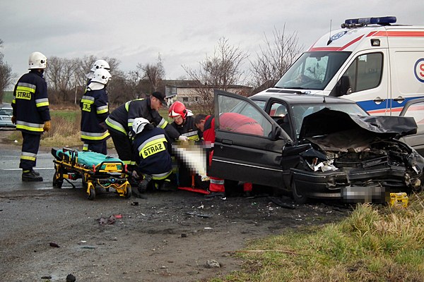 Wypadek w Śmielinie.