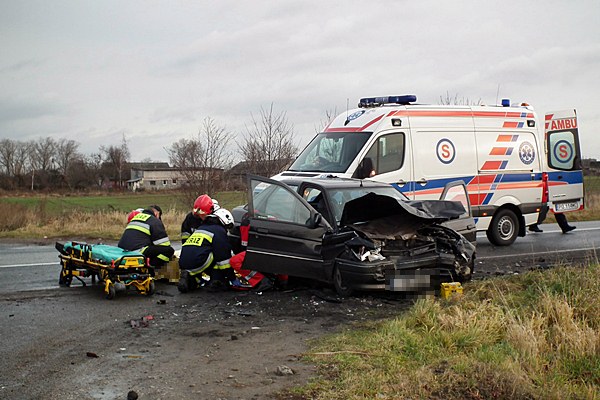 Wypadek w Śmielinie.