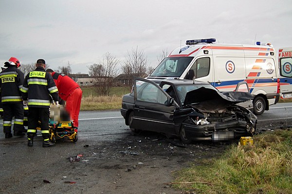 Wypadek w Śmielinie.