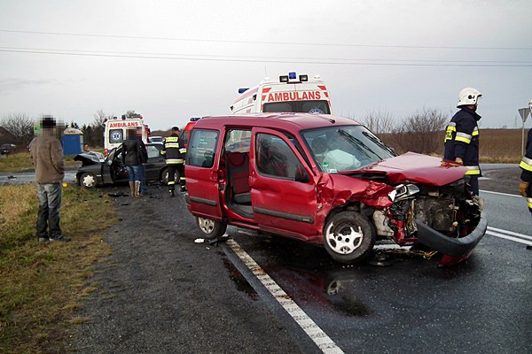 Wypadek w Śmielinie.