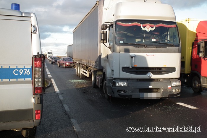 Kolizja na krajowej 10 w Lubaszczu