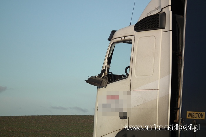 Kolizja na krajowej 10 w Lubaszczu