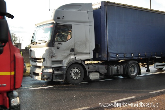 Kolizja na krajowej 10 w Lubaszczu
