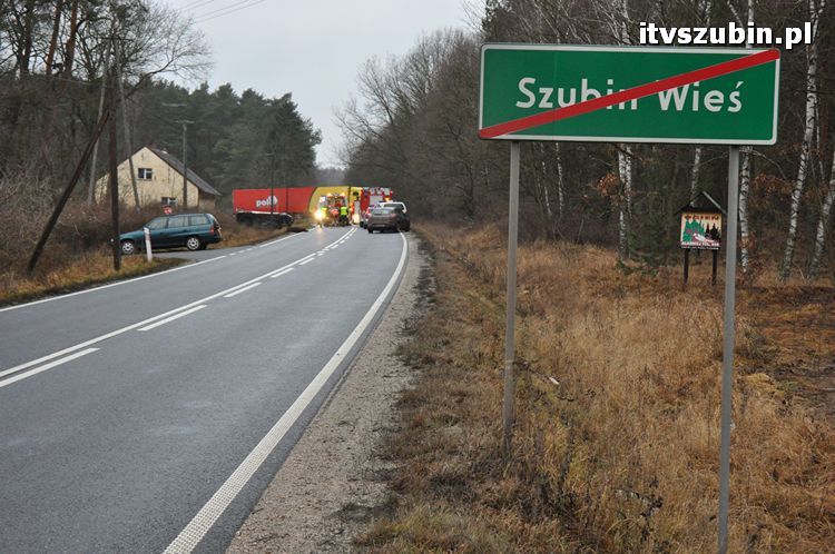 Wypadek dwóch samochodów osobowych i dzika - trzy osoby przewieziono do szpitala
