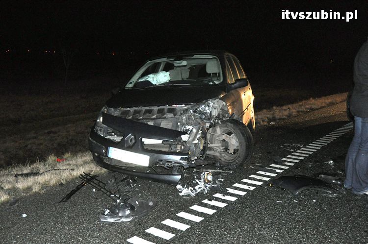 Wpadek z udziałem trzech samochodów na obwodnicy Szubina