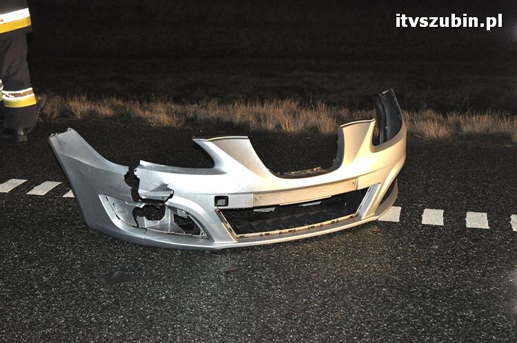 Wpadek z udziałem trzech samochodów na obwodnicy Szubina