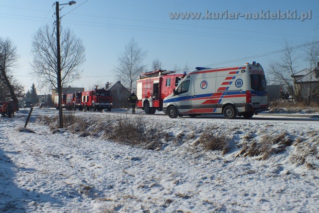 Pożar budynku jednorodzinnego w Karnowie gmina Nakło nad Notecią