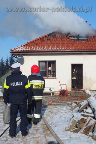 Pożar budynku jednorodzinnego w Karnowie gmina Nakło nad Notecią