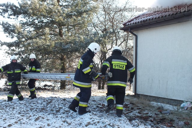 Pożar budynku jednorodzinnego w Karnowie gmina Nakło nad Notecią