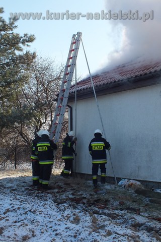 Pożar budynku jednorodzinnego w Karnowie gmina Nakło nad Notecią
