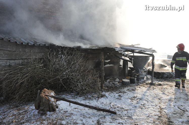 Pożar samochodu w Wąsoszu