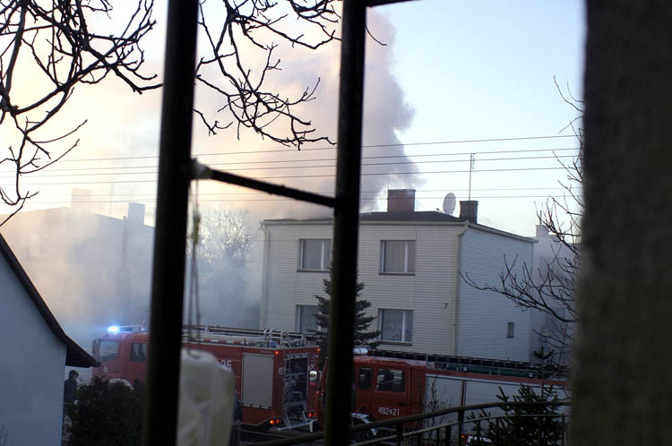 Pożar garażu w Szubinie