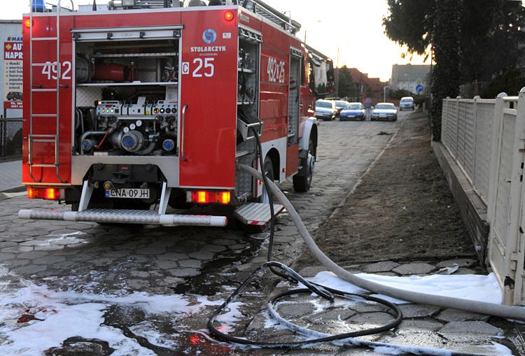 Pożar garażu w Szubinie