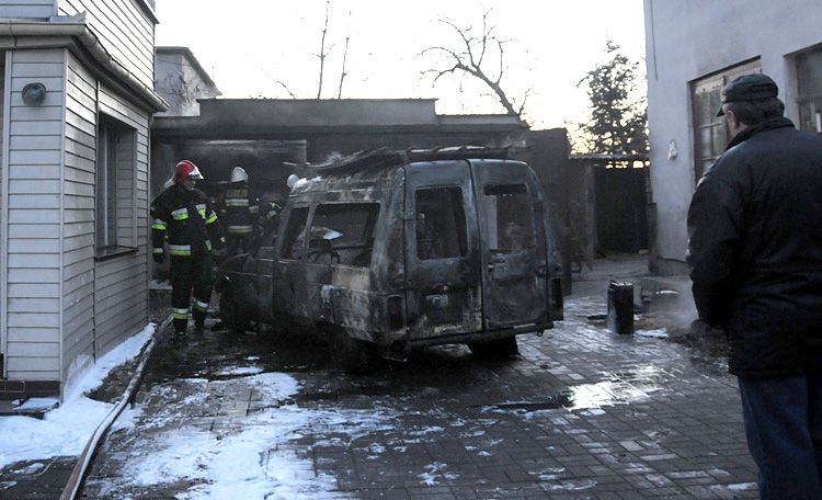 Pożar garażu w Szubinie